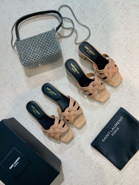 Yves Saint Laurent Classic Leather Slides Premium Quality Handcrafted Upper