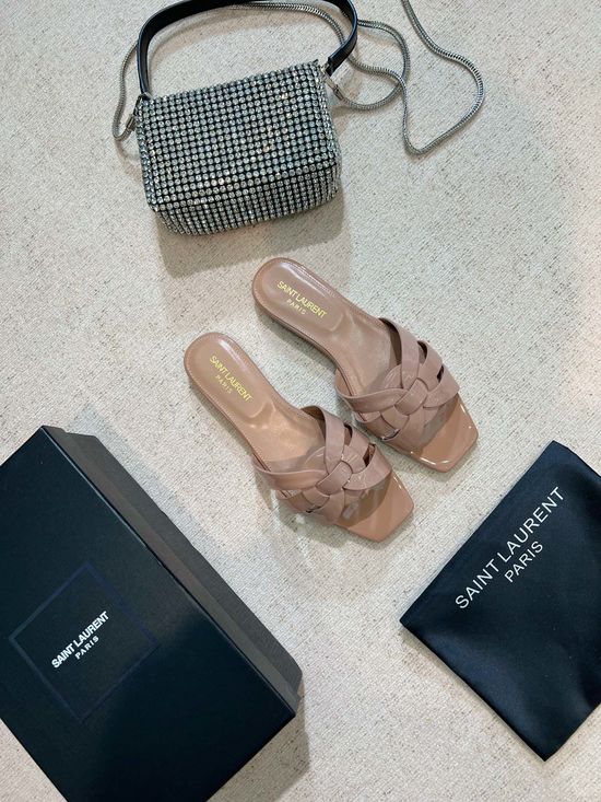 Yves Saint Laurent Classic Leather Slides Premium Quality Handcrafted Upper