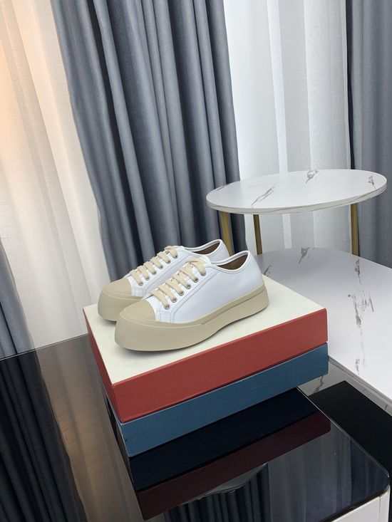 Marni Premium Leather Platform Casual Shoes with Adjustable Straps