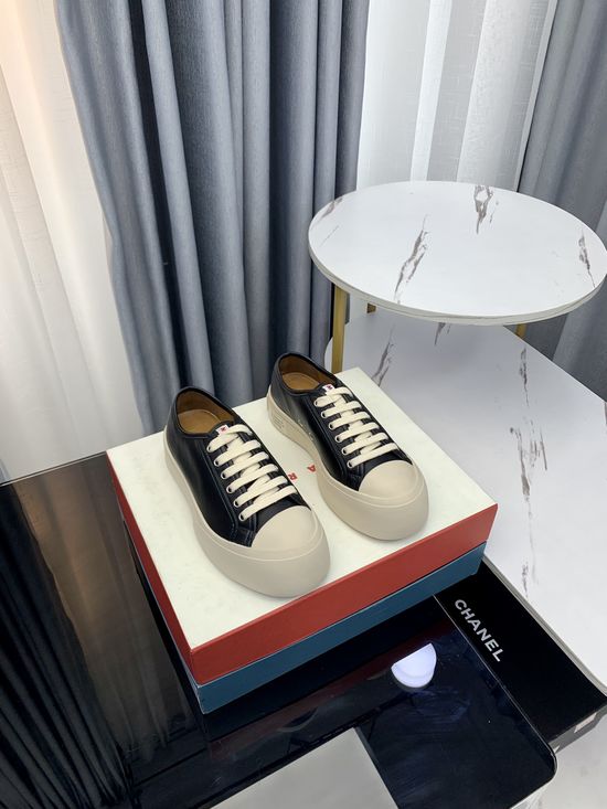 Marni Premium Leather Platform Casual Shoes with Adjustable Straps