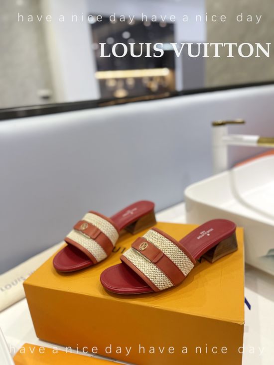 Louis Vuitton Woven Hollow Leather Sole Vintage Comfort Sandals