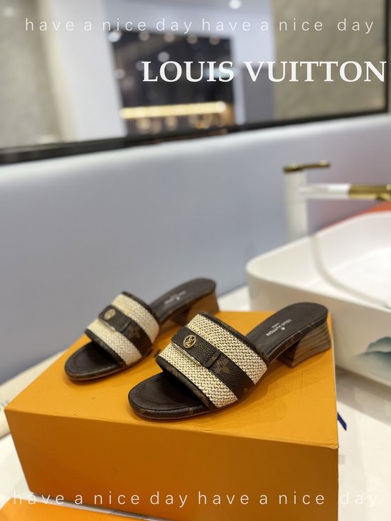 Louis Vuitton Woven Hollow Leather Sole Vintage Comfort Sandals