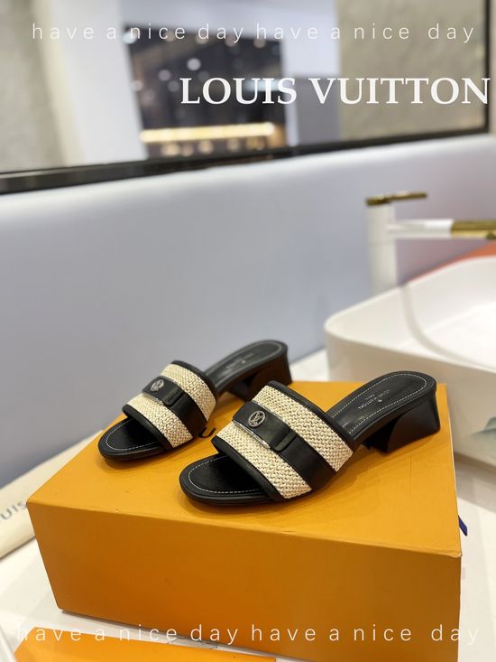 Louis Vuitton Woven Hollow Leather Sole Vintage Comfort Sandals