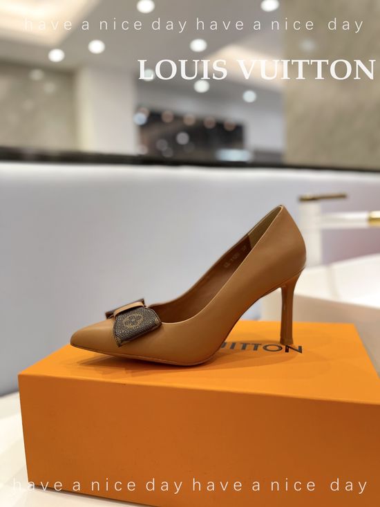 Louis Vuitton Premium Top Grain Leather Stiletto Heels