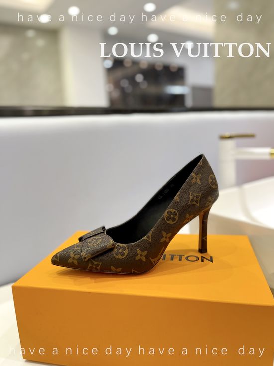 Louis Vuitton Premium Top Grain Leather Stiletto Heels