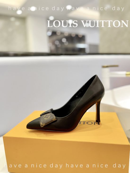 Louis Vuitton Premium Top Grain Leather Stiletto Heels