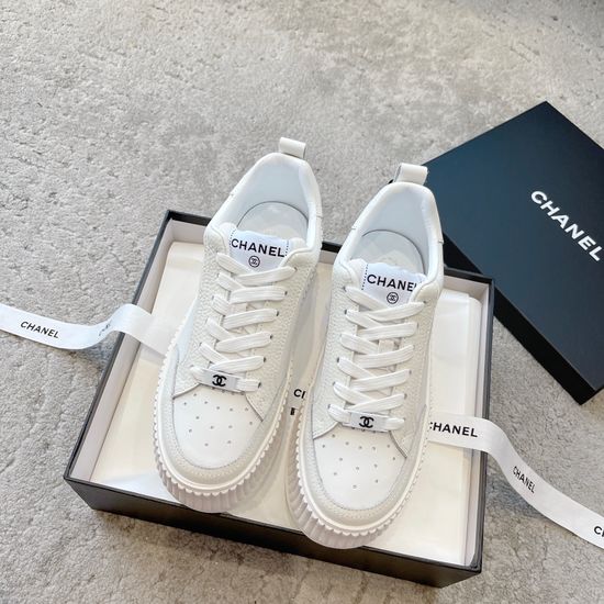 Chanel Sheepskin Lined Casual Sneakers Soft Sole Daily Shoes