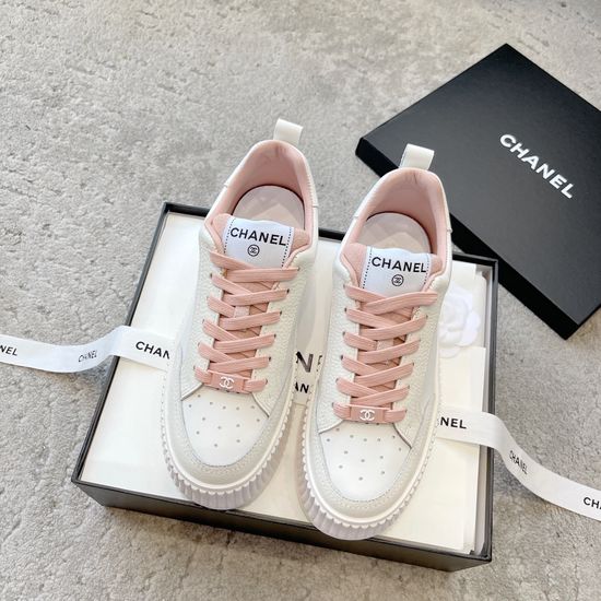 Chanel Sheepskin Lined Casual Sneakers Soft Sole Daily Shoes