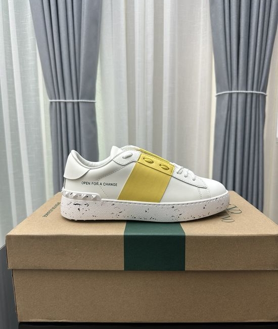 Valentino Studded Thick Sole Elevated Leather Casual Daily Sneakers