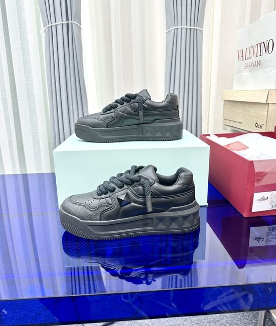 Valentino Premium Thick Sole Leather Casual Fashion Shoes