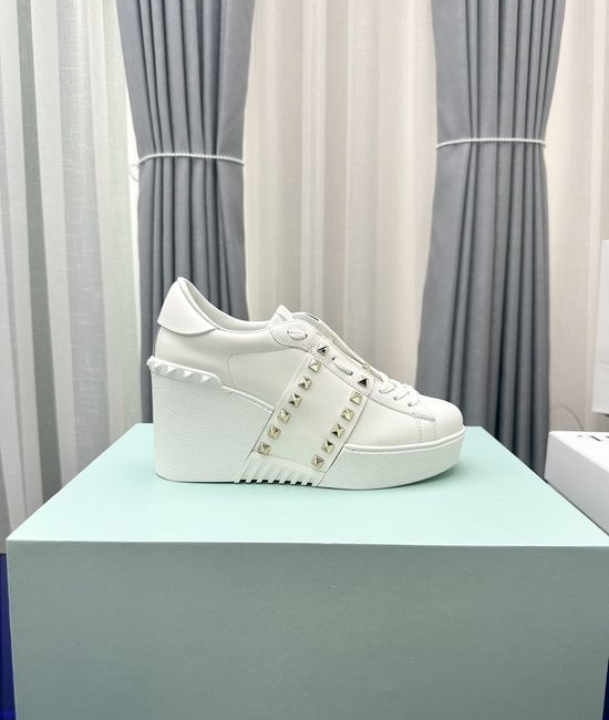 Valentino Rivet Decor Thick Sole Height Increasing Shoes