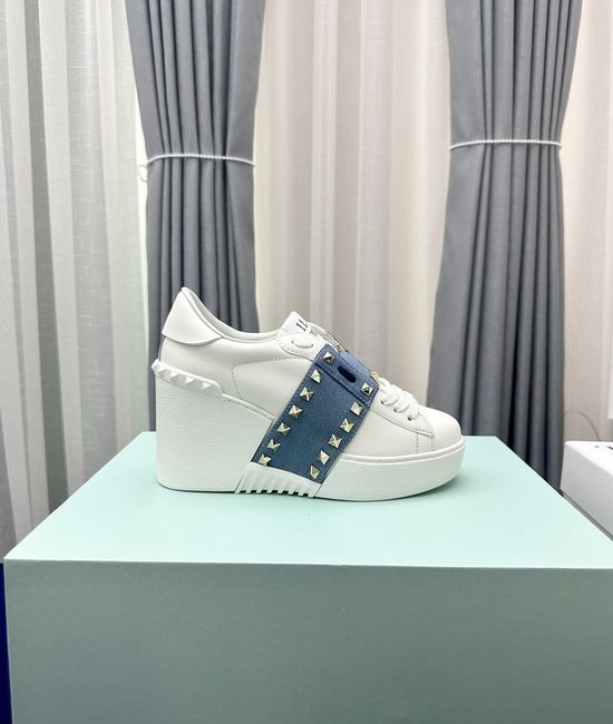 Valentino Rivet Decor Thick Sole Height Increasing Shoes