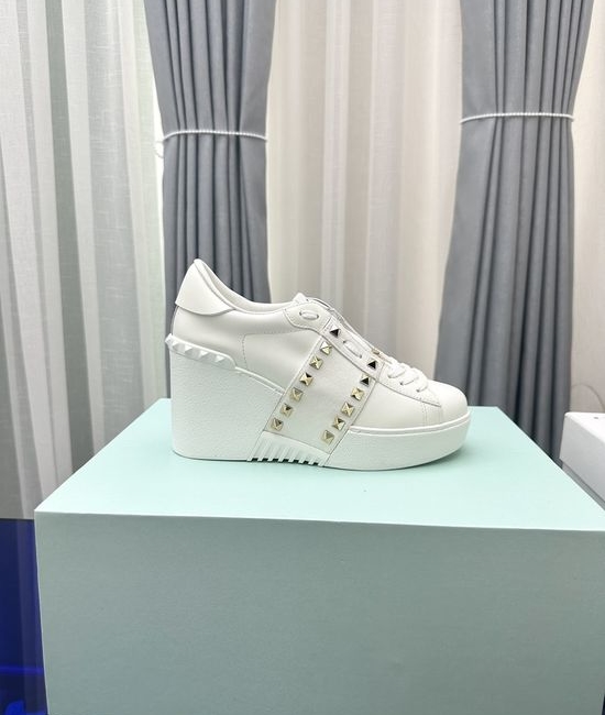 Valentino Rivet Decor Thick Sole Height Increasing Shoes