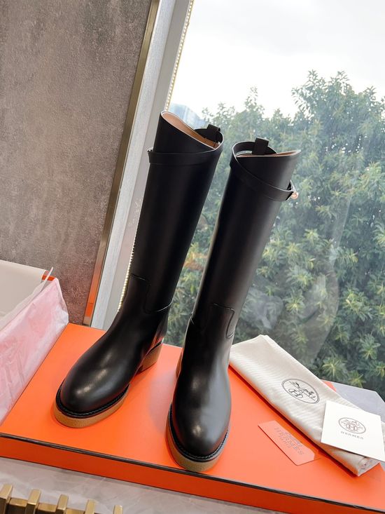 Hermes Premium Handcrafted Ankle Boots with Original Leather