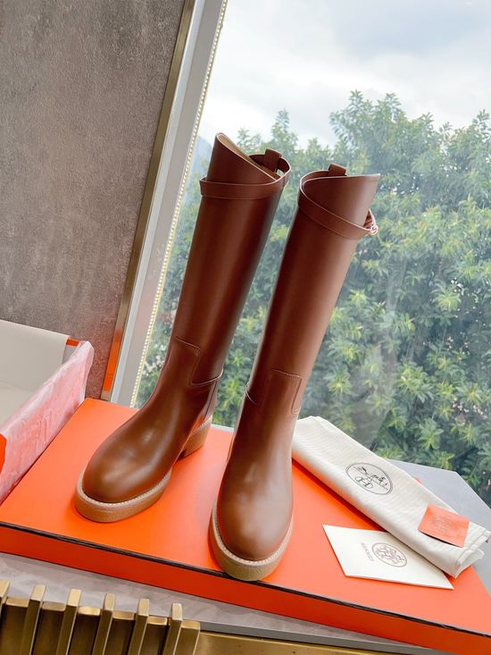 Hermes Premium Handcrafted Ankle Boots with Original Leather