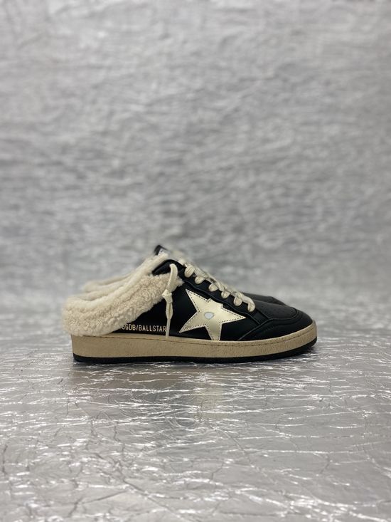 Golden Goose Vintage Distressed Leather Sneakers with Logo Accents