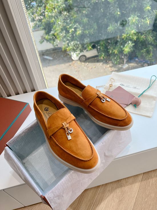 Loro Piana Suede Tassel Loafers Comfortable Soft Sole Casual Shoes