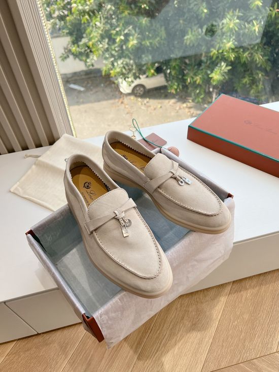 Loro Piana Suede Tassel Loafers Comfortable Soft Sole Casual Shoes