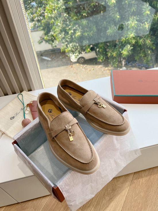 Loro Piana Suede Tassel Loafers Comfortable Soft Sole Casual Shoes
