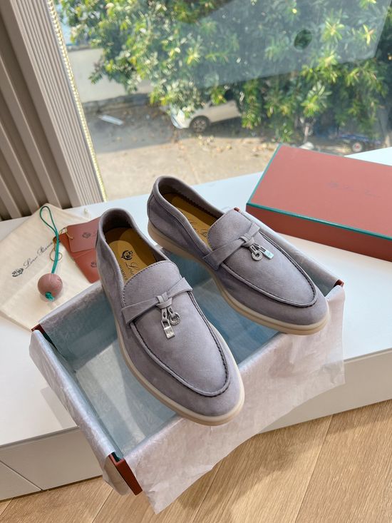 Loro Piana Suede Tassel Loafers Comfortable Soft Sole Casual Shoes