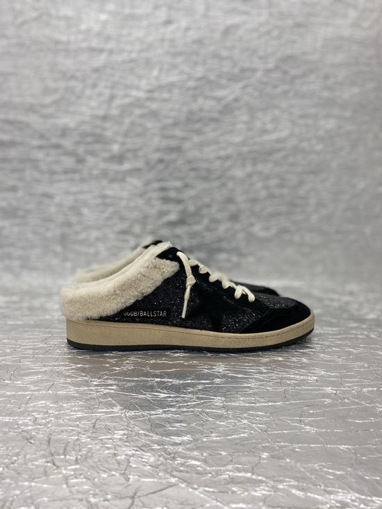 Golden Goose Vintage Distressed Leather Sneakers with Logo Accents