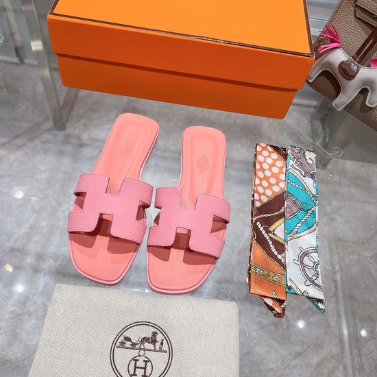 Hermes Calfskin Casual Slides Soft Comfortable Daily Wear Footwear