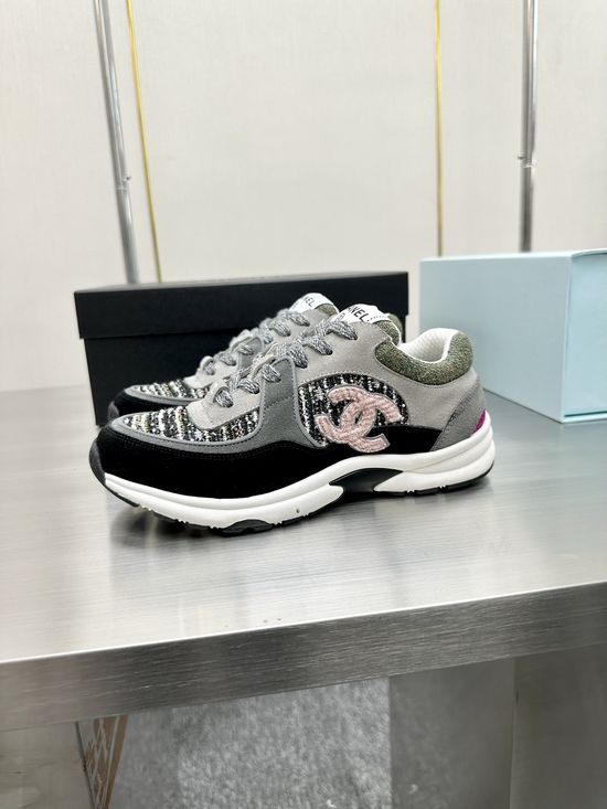 Chanel Premium Embroidered Breathable All-match Casual Sneakers