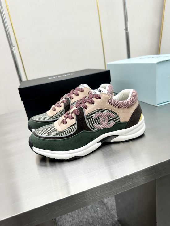 Chanel Premium Embroidered Breathable All-match Casual Sneakers