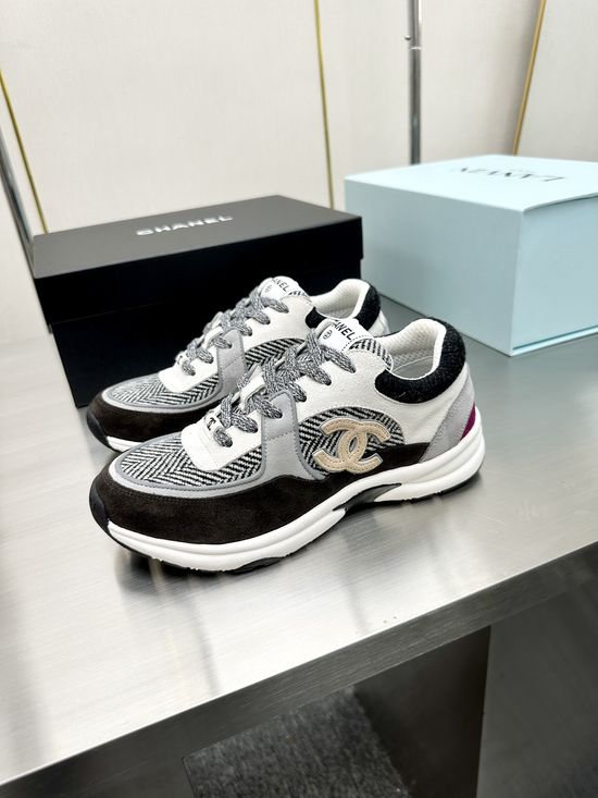 Chanel Premium Embroidered Breathable All-match Casual Sneakers
