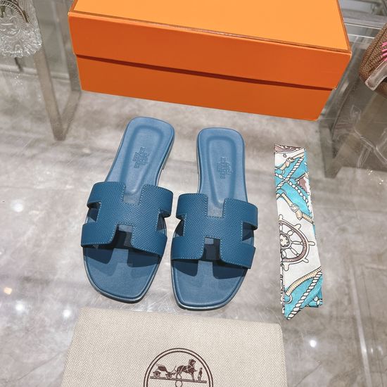 Hermes Calfskin Casual Slides Soft Comfortable Daily Wear Footwear