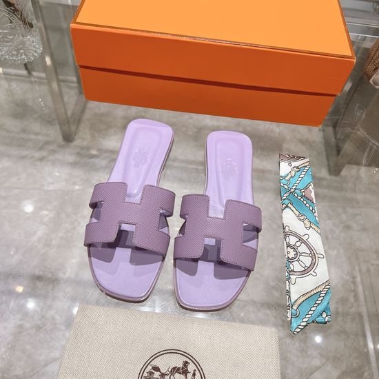 Hermes Calfskin Casual Slides Soft Comfortable Daily Wear Footwear