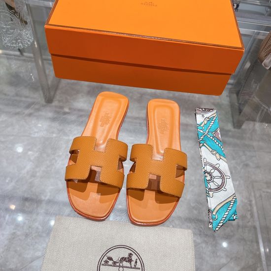 Hermes Calfskin Casual Slides Soft Comfortable Daily Wear Footwear