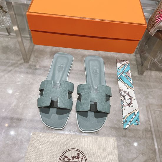 Hermes Calfskin Casual Slides Soft Comfortable Daily Wear Footwear