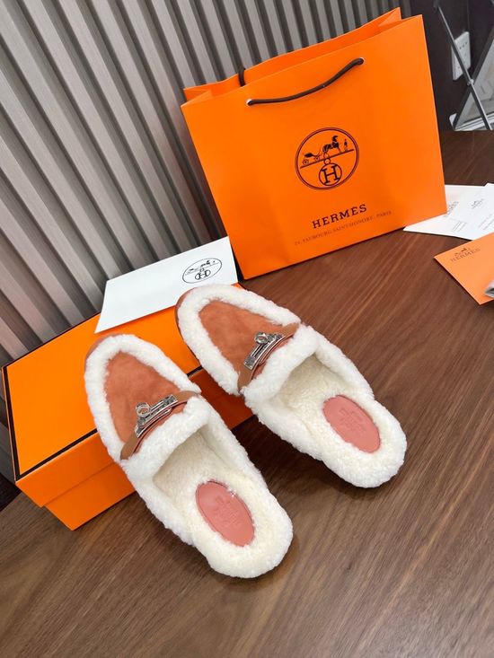 Hermes Premium Suede Handmade Loafers Comfortable Holiday Walking Shoes