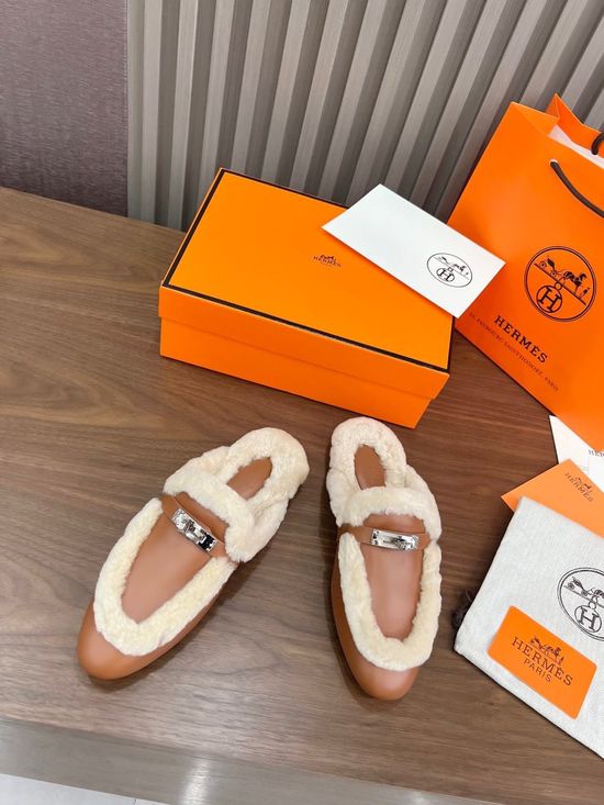 Hermes Premium Suede Handmade Loafers Comfortable Holiday Walking Shoes
