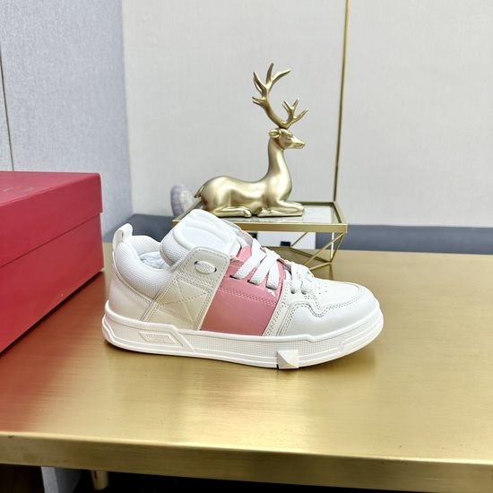 Valentino Premium Thick Sole Rivet Embellished Leather Casual Shoes