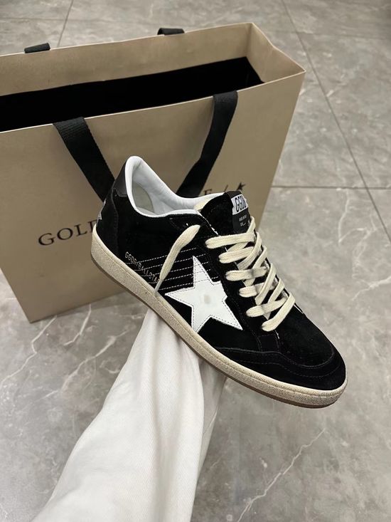 Golden Goose Black Nubuck Distressed Platform Sneakers Comfortable Slimming