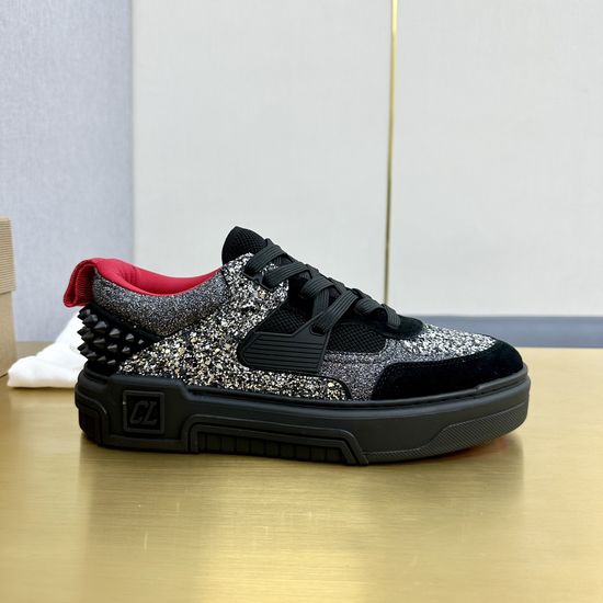 Christian Louboutine Premium Thick Sole Embellished Comfortable Casual Sneakers