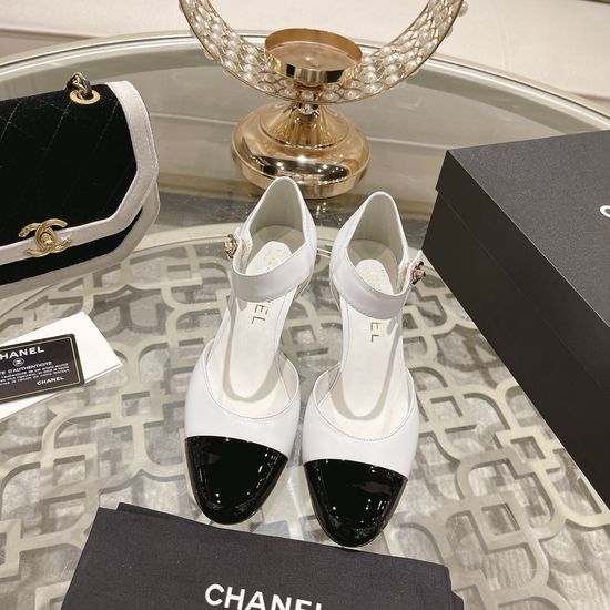 Chanel Elegant Wedge Heel Pumps With Genuine Leather Sole