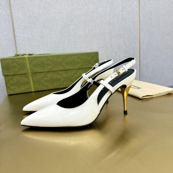 Gucci Embossed Pattern Stiletto Heel Dress Sandals