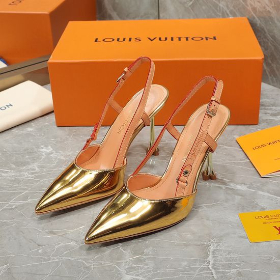 Louis Vuitton Premium Multi Material Upper Sandals High Heel Leather Sole Footwear