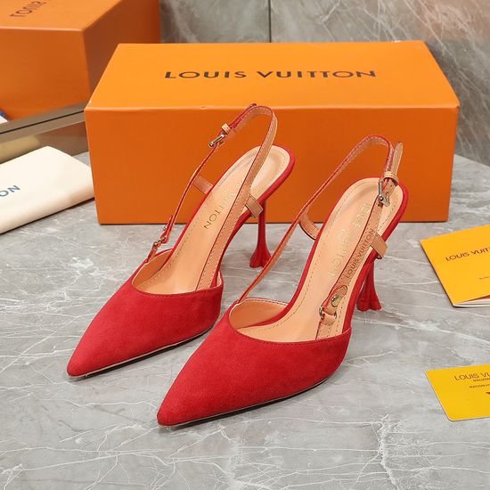 Louis Vuitton Premium Multi Material Upper Sandals High Heel Leather Sole Footwear