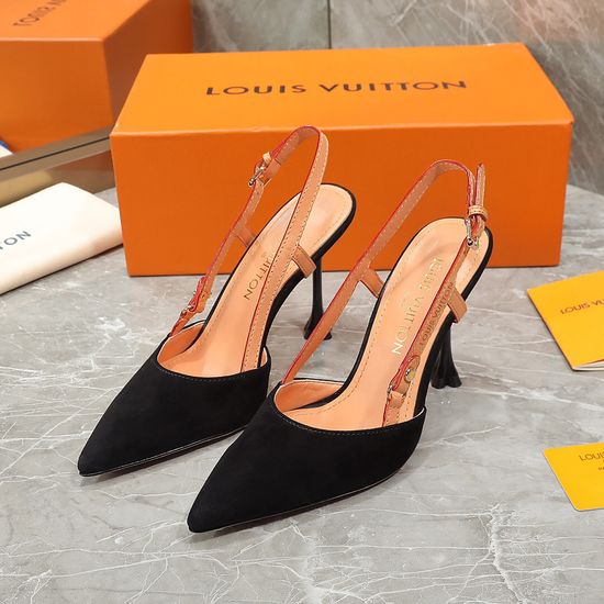 Louis Vuitton Premium Multi Material Upper Sandals High Heel Leather Sole Footwear