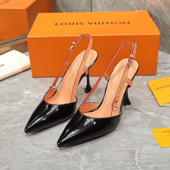 Louis Vuitton Premium Multi Material Upper Sandals High Heel Leather Sole Footwear