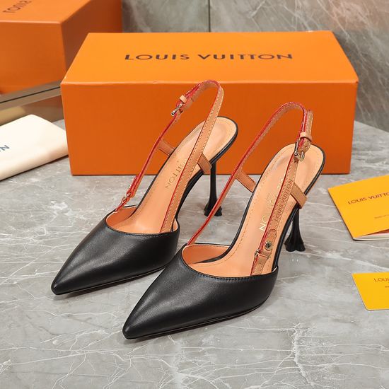 Louis Vuitton Premium Multi Material Upper Sandals High Heel Leather Sole Footwear