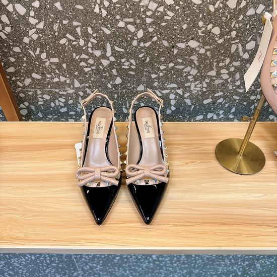 Valentino Studded Bow High Heel Sandals Elegant Leather Footwear