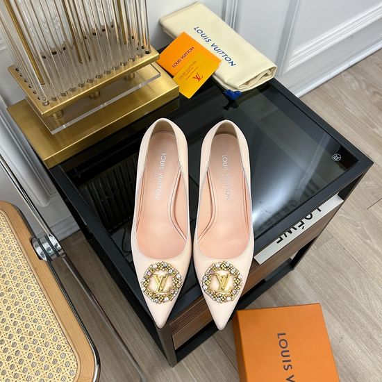 Louis Vuitton Rhinestone Buckle Silk Heeled Sandals And Pumps