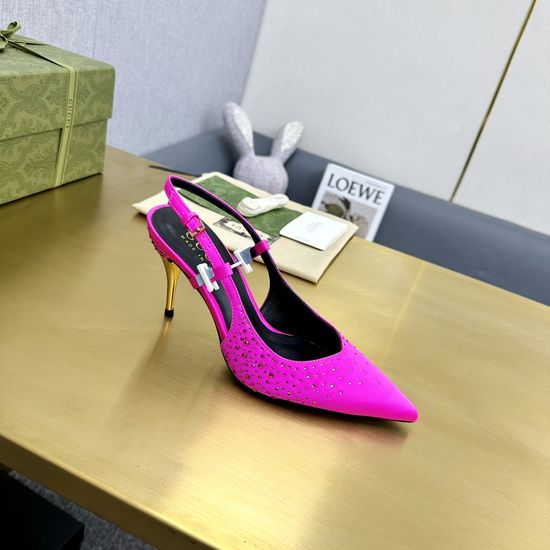 Gucci Rhinestone Decor High Heel Elegant Dress Sandals
