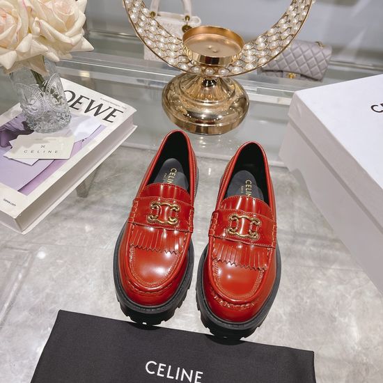 Celine Retro Platform Mary Jane Shoes Patent Leather Upper Non-slip Sole