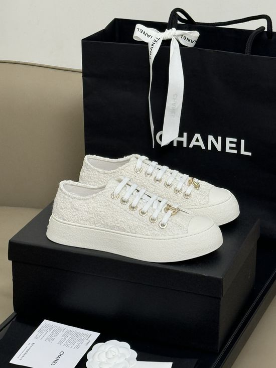 Chanel Patent Leather Rounded Toe Fashion Casual Shoes